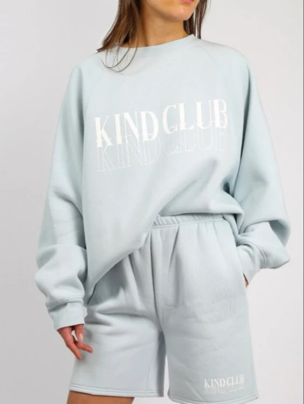 Brunette The Label Crewneck Sweatshirt - Periwinkle Blue